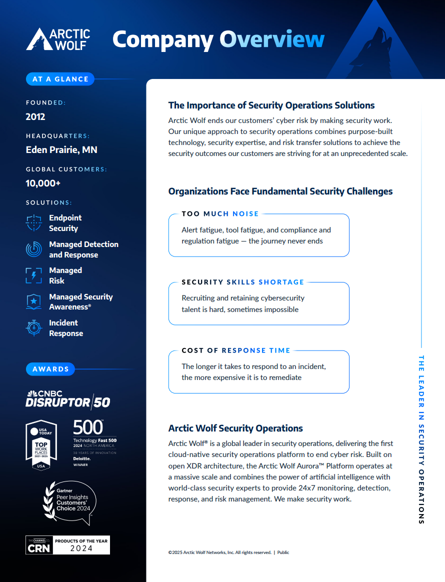 Arctic Wolf Company Overview
