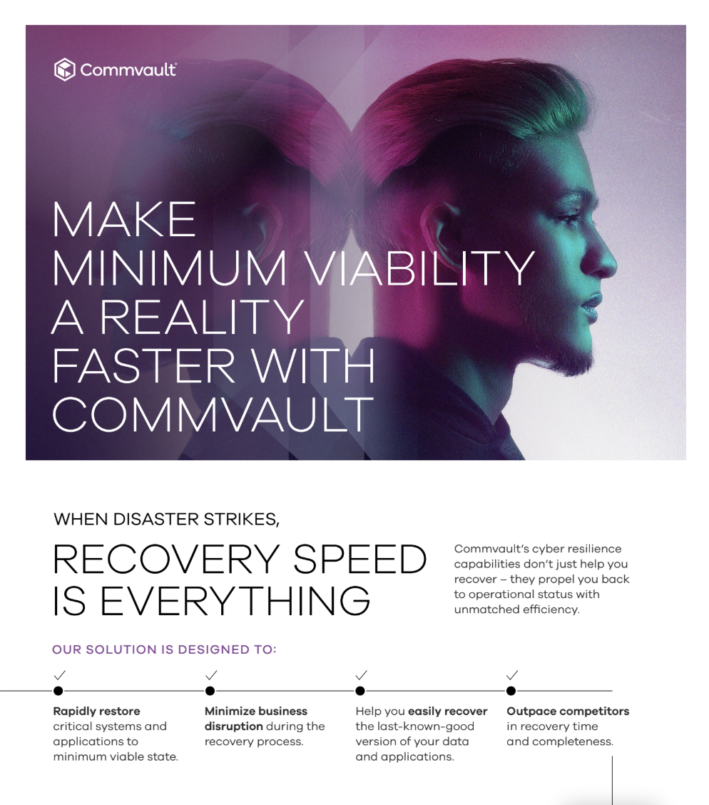 Make Minimum Viability a Reality Faster with Commvault