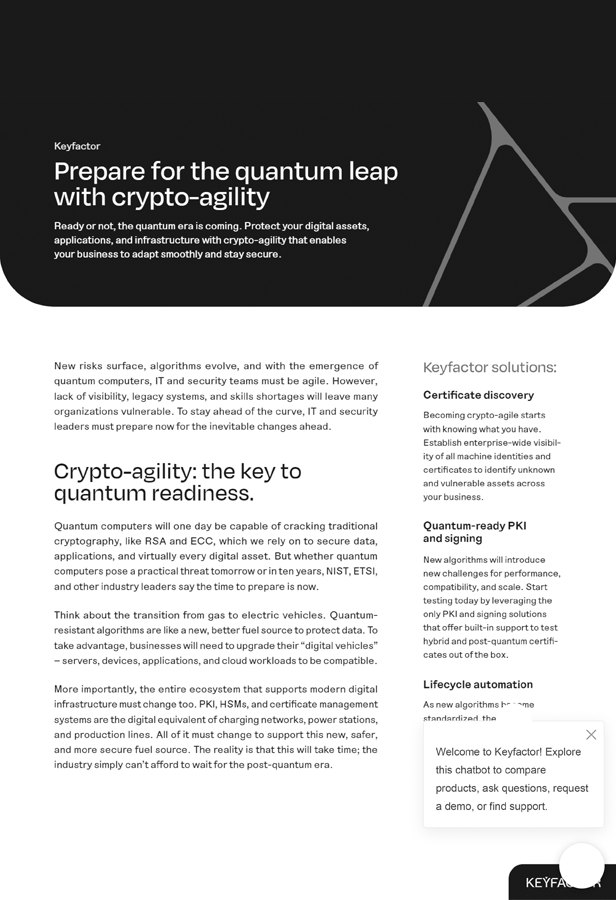 Prepare for the quantum leap with crypto-agility