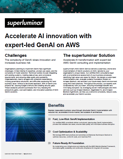 Accelerate AI Innovation with Expert-led GenAI on AWS