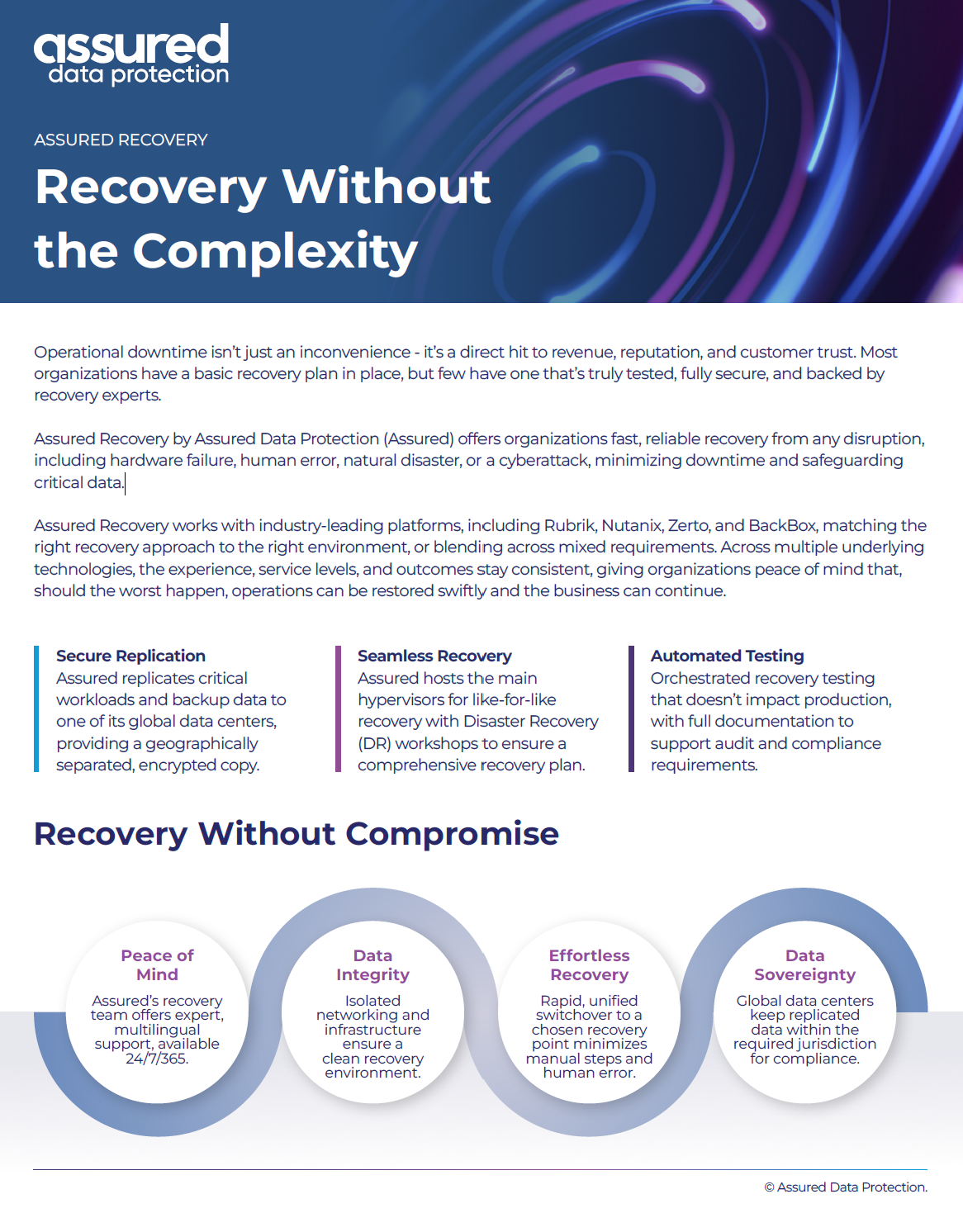 Recovery Without the Complexity