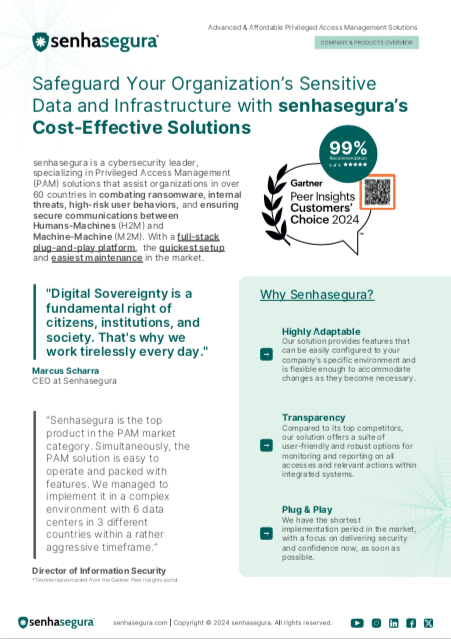 Senhasegura Company & Products Overview