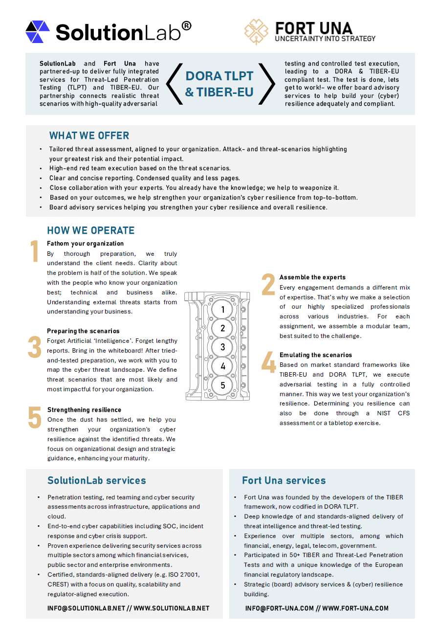 SolutionLab and Fort Una