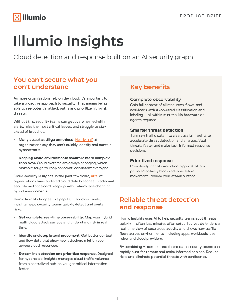 Illumio Insights Product Brief